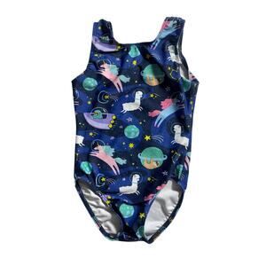 Destira Gymnastics Leotard Size Child XS Space, Lamb, Sloth, Unicorn Blue